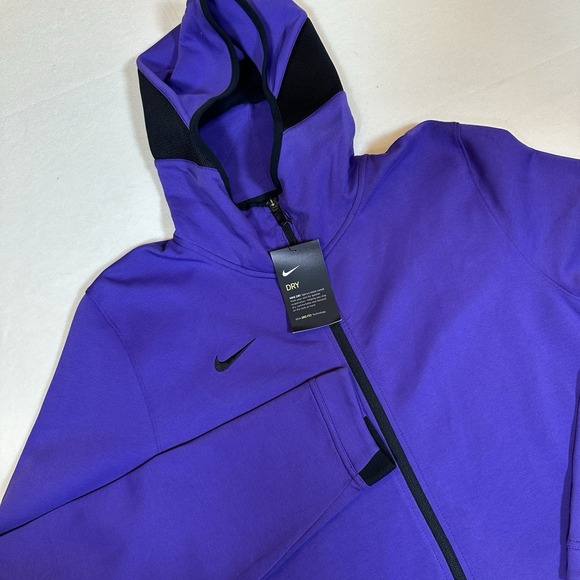 Nike Dry Showtime Full Zip Basketball Hoodie 930561-545 Purple Mens Size XL NWT - Picture 1 of 10